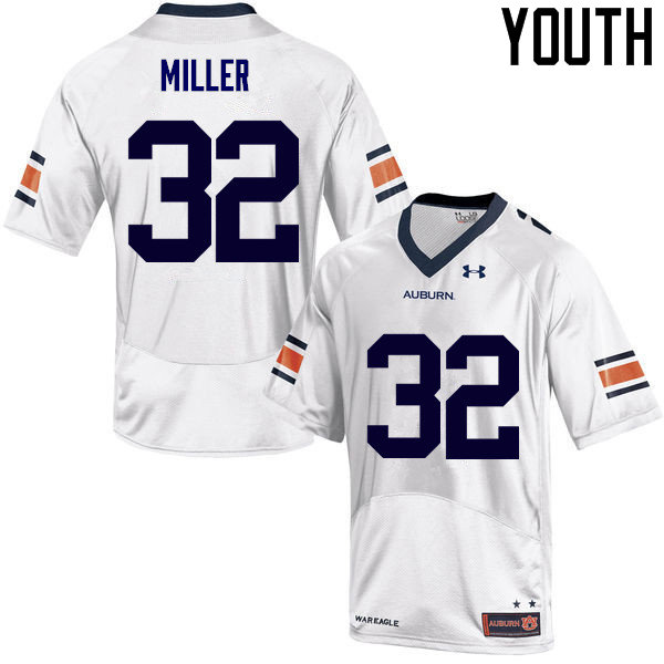 Youth Auburn Tigers #32 Malik Miller College Football Jerseys Sale-White